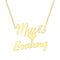 gold plated two name custom necklace