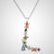 letter l initial necklace 925 sterling silver