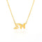 initial s necklace with butterfly pendant