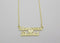 gold two names heart necklace