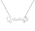 sterling silver stethoscope name necklace pendant
