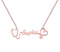 18k rose gold necklace with stethoscope
