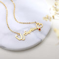 18k gold plated personalized stethoscope pendant 