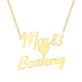 gold plated two name custom necklace