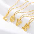 cheap initial necklace gold plated