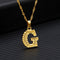 letter g initial pendant necklace gold plated 
