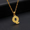 letter q gold necklace