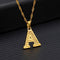initial necklace letter a gold pendant
