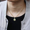 initial y round pendant box link chain necklace