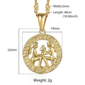 gemini astrology gold necklace