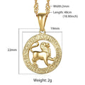 leo star sign horoscope necklace gold