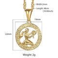 virgo star sign astrology gold necklace