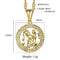 aquarius zodiac constellation sign gold necklace
