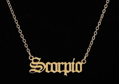 scorpio horoscope necklace gold