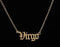 virgo astrology sign gold pendant necklace