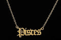 gold pisces zodiac sign necklace