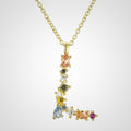 initial letter l gold plated necklace