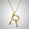 letter r gold plated silver initial necklace