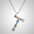 letter t 925 sterling silver initial necklace