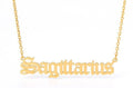 sagittarius necklace zodiac pendant gold plated