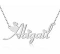 personalized stainless steel name necklace with hearts