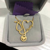 custom stethoscope pendant necklace 18k gold