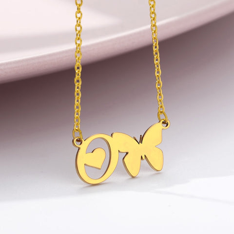 letter o initial necklace