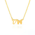 v initial necklace pendant